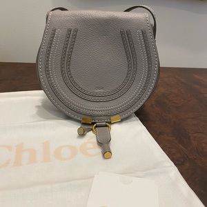 LIKE NEW Chloe Marcie mini textured-leather shoulder bag